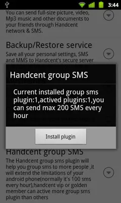 HandcentGroupSmsHelper10 android App screenshot 0